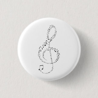 Badge Rond 2,50 Cm Bouton musical