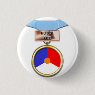 Badge Rond 2,50 Cm Bouton néerlandais de médaille d'as