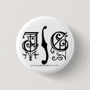 Badge Rond 2,50 Cm Bouton négatif gothique de JC
