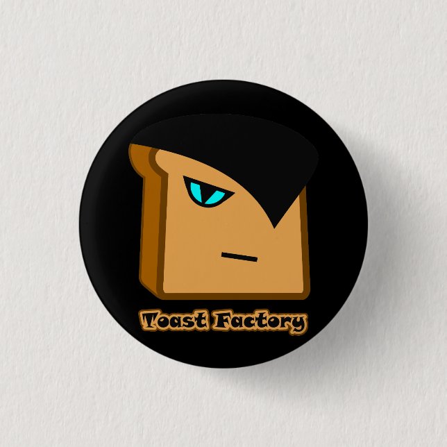 Badge Rond 2,50 Cm Bouton noir de Ruan Toastie (Devant)