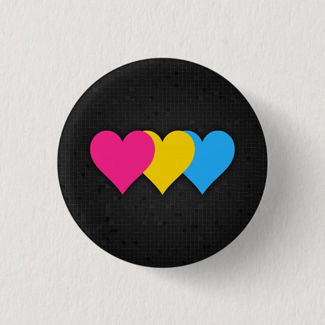 Badge Rond 2,50 Cm Bouton noir drapeau de la transexualité (Devant)