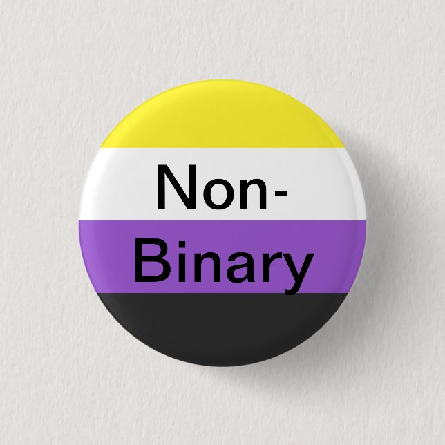 Badge Rond 2,50 Cm bouton non-binaire (Devant)