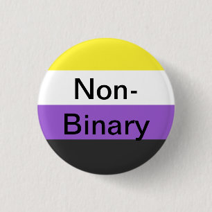 Badge Rond 2,50 Cm bouton non-binaire