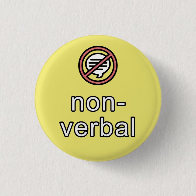 Badge Rond 2,50 Cm bouton non-verbal de communication (Devant)