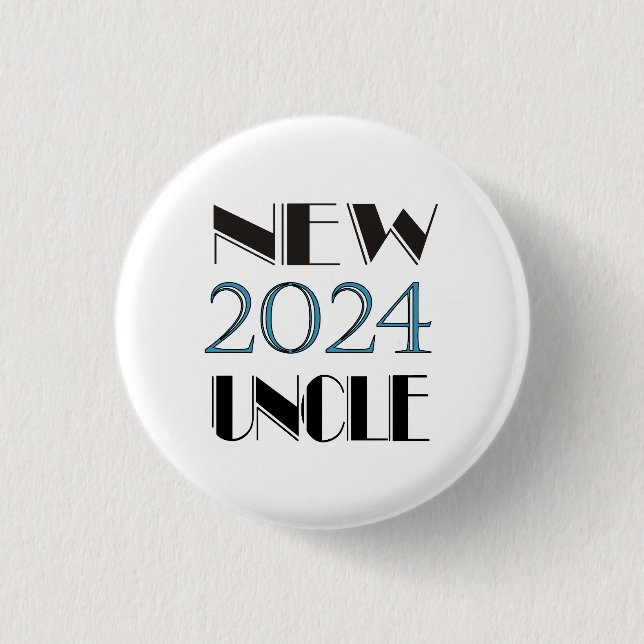 Badge Rond 2,50 Cm Bouton Nouveau Oncle 2024 (Devant)