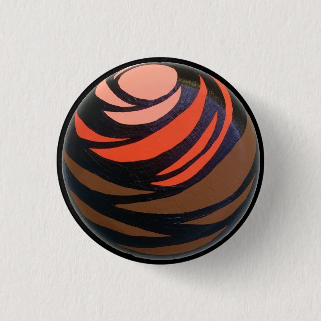 Badge Rond 2,50 Cm Bouton orange de Chakra (Devant)