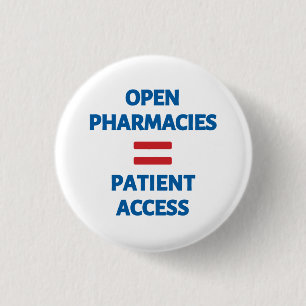 Badge Rond 2,50 Cm Bouton Ouvrir Pharmacies Accès patient