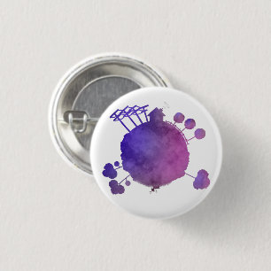Badge Rond 2,50 Cm Bouton "Own Little World"