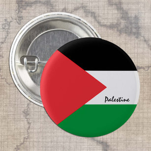 Badge Rond 2,50 Cm Bouton Palestine, Drapeau palestinien patriotique