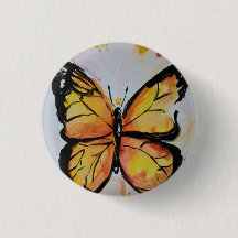 Bouton papillon Monarque