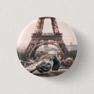 Badge Rond 2,50 Cm Bouton Paris, France