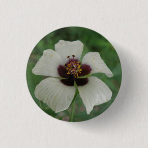 Badge Rond 2,50 Cm Bouton Passionflower blanc et violet