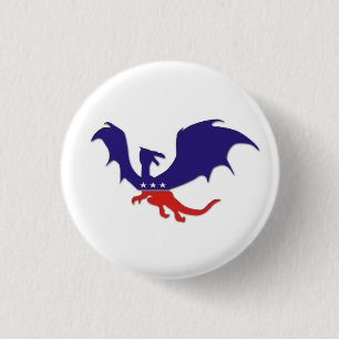 Badge Rond 2,50 Cm Bouton patriotique de dragon