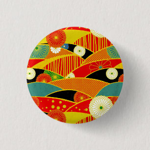 Badge Rond 2,50 Cm Bouton Paysage Magique Abstrait