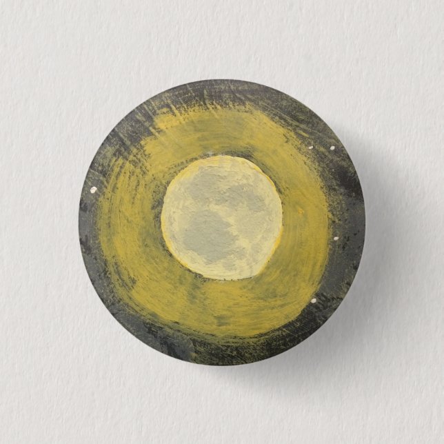 Badge Rond 2,50 Cm Bouton peint de lune (Devant)