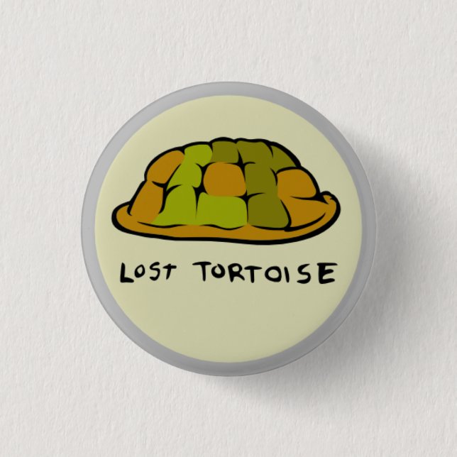 Badge Rond 2,50 Cm Bouton perdu de logo d'écaille (Devant)