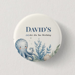 Badge Rond 2,50 Cm Bouton personnalisé d'anniversaire nautique océani
