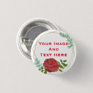 Badge Rond 2,50 Cm Bouton personnalisé Image et texte