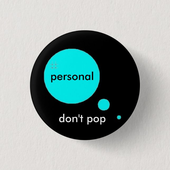 Badge Rond 2,50 Cm Bouton personnel de bulle (Devant)