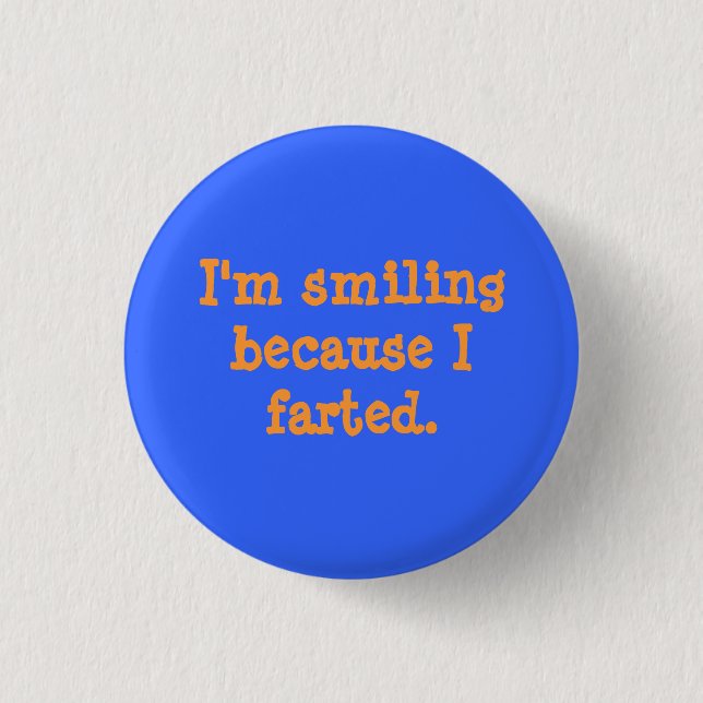 Badge Rond 2,50 Cm Bouton pété de sourire (Devant)
