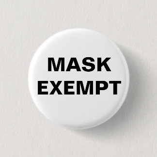 Badge Rond 2,50 Cm Bouton Petit Masque Exonéré