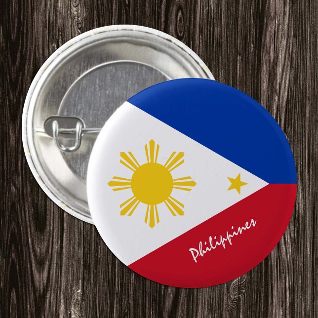 Badge Rond 2,50 Cm Bouton Philippines, drapeau patriotique des Philip (Créateur téléchargé)