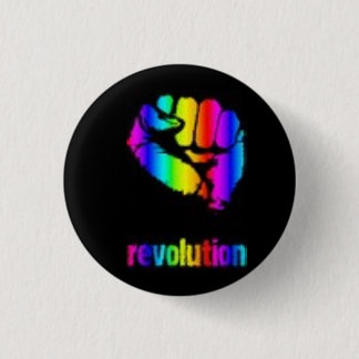 Badge Rond 2,50 Cm Bouton/Phoenix d'arc-en-ciel de Revo