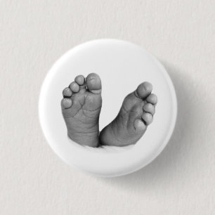 Badge Rond 2,50 Cm Bouton Pied bébé