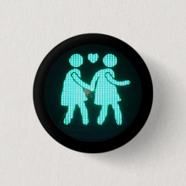 Badge Rond 2,50 Cm Bouton piétonnier lesbien de signal
