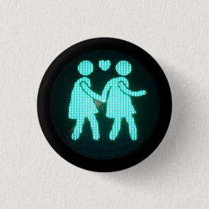 Badge Rond 2,50 Cm Bouton piétonnier lesbien de signal