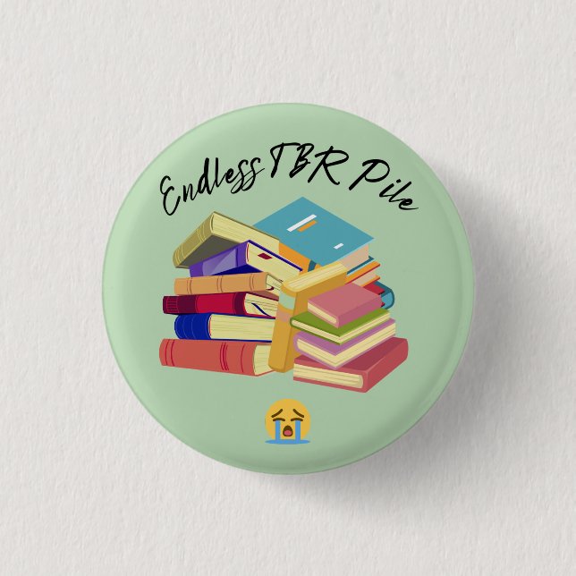 Badge Rond 2,50 Cm Bouton Pile TBR sans fin (Devant)