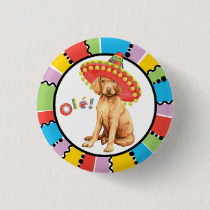 Badge Rond 2,50 Cm Bouton Pinback Fiesta Vizsla