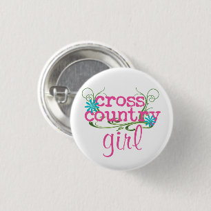 Badge Rond 2,50 Cm Bouton PINK pour fille de cross-country