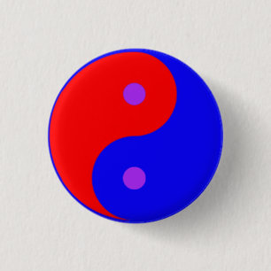 Badge Rond 2,50 Cm Bouton politique Yin Yang