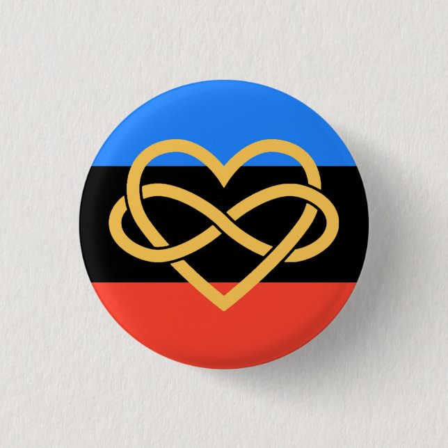 Badge Rond 2,50 Cm Bouton Polyamory (Devant)