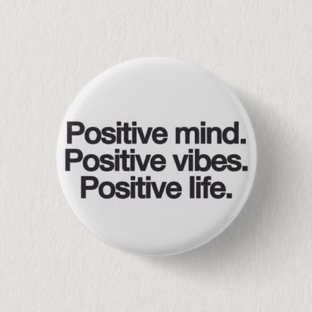 Badge Rond 2,50 Cm bouton positif de vibe (Devant)