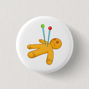 Badge Rond 2,50 Cm Bouton Poupée VooDoo