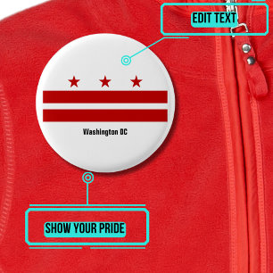 Badge Rond 2,50 Cm Bouton Pride Washington DC