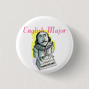 Badge Rond 2,50 Cm Bouton principal anglais de Shakespeare
