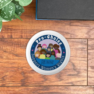 Badge Rond 2,50 Cm Bouton Pro-Choice Support pour les droits des femm