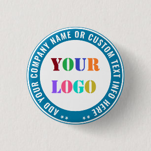 Badge Rond 2,50 Cm Bouton promotionnel d'entreprise avec logo et text