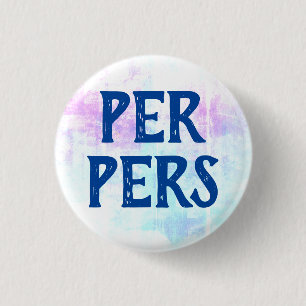 Badge Rond 2,50 Cm Bouton Prononononouns Par Pers