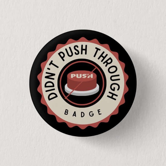Badge Rond 2,50 Cm Bouton Push Through (Devant)
