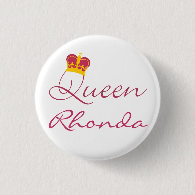 Badge Rond 2,50 Cm Bouton Queen Design (Devant)