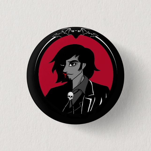 Badge Rond 2,50 Cm Bouton Quincey Morris BRW (Devant)
