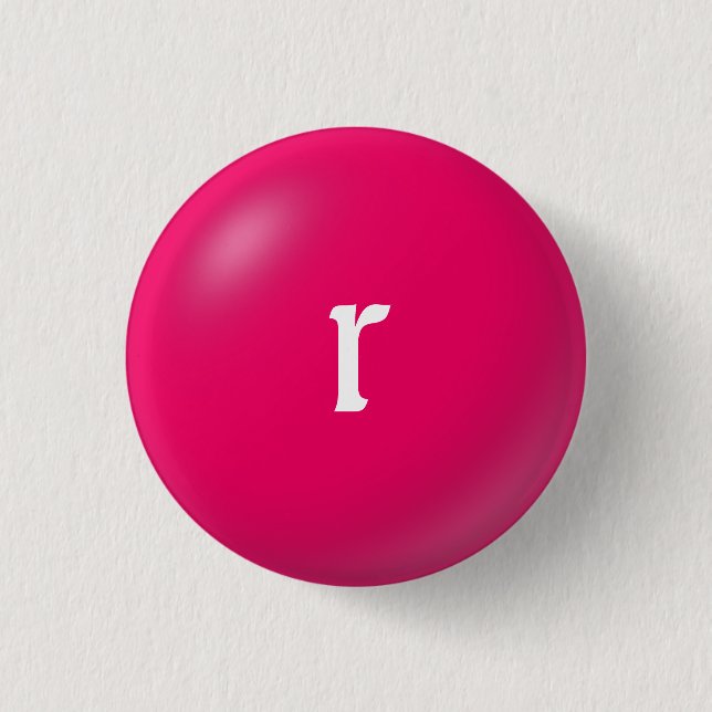 Badge Rond 2,50 Cm Bouton R monogramme (Devant)