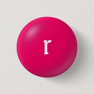 Badge Rond 2,50 Cm Bouton R monogramme