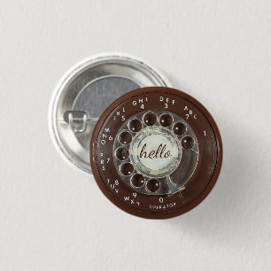 Badge Rond 2,50 Cm Bouton Recherche de téléphone rotatif