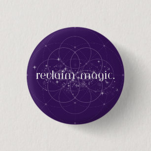 Badge Rond 2,50 Cm Bouton Récupérer la magie