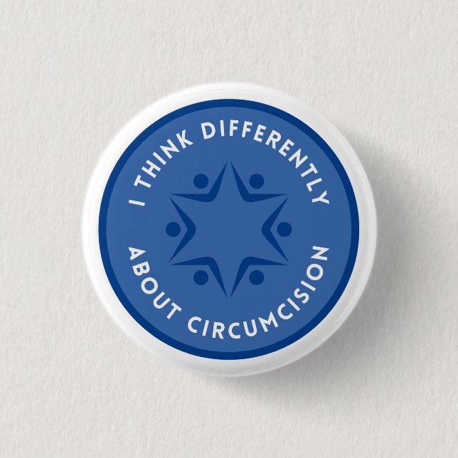 Badge Rond 2,50 Cm Bouton Réfléchir différemment - Petit (Devant)